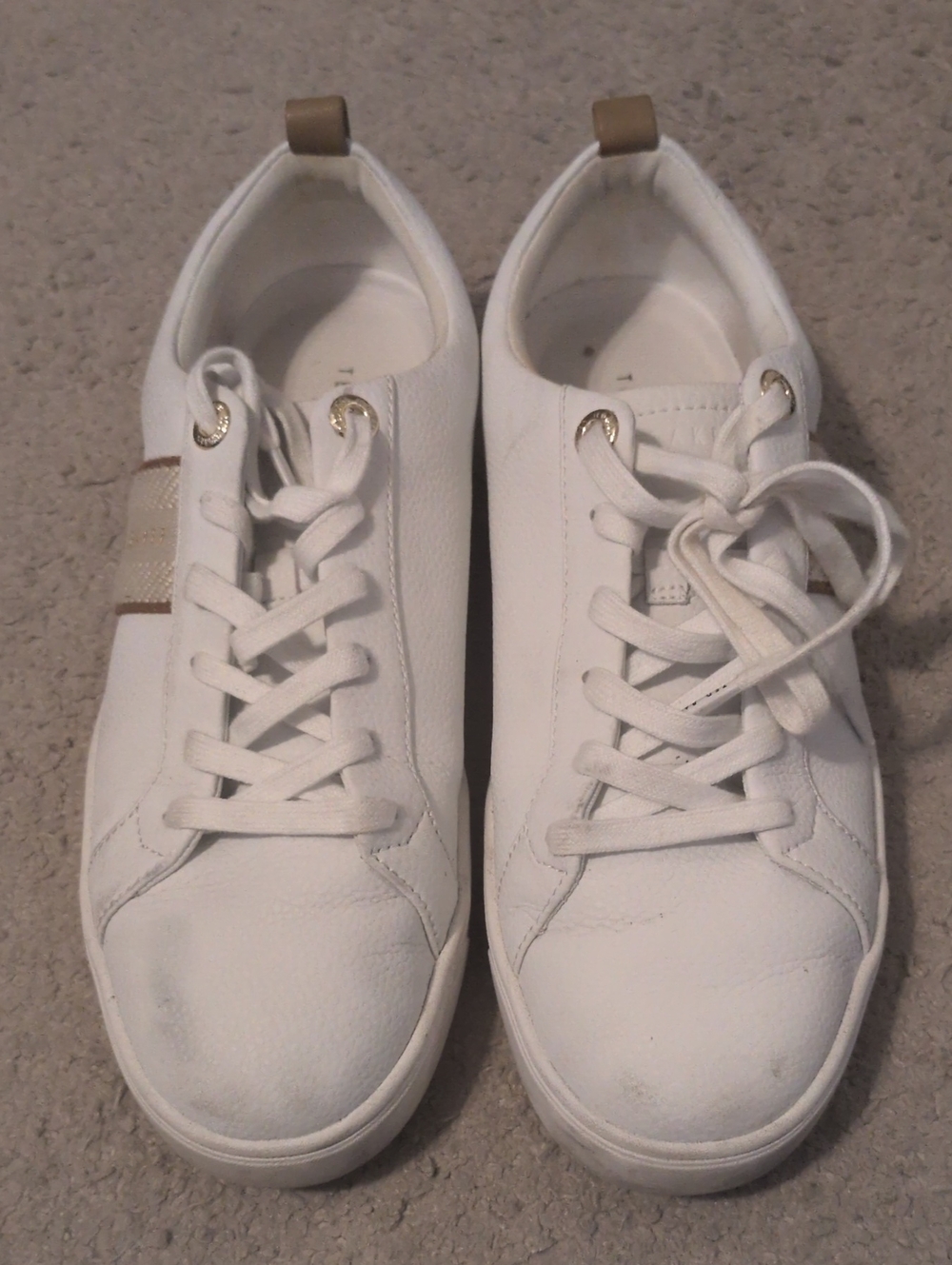 Ted Baker Women's White Lace-Up Sneakers - Picture 1 of 5